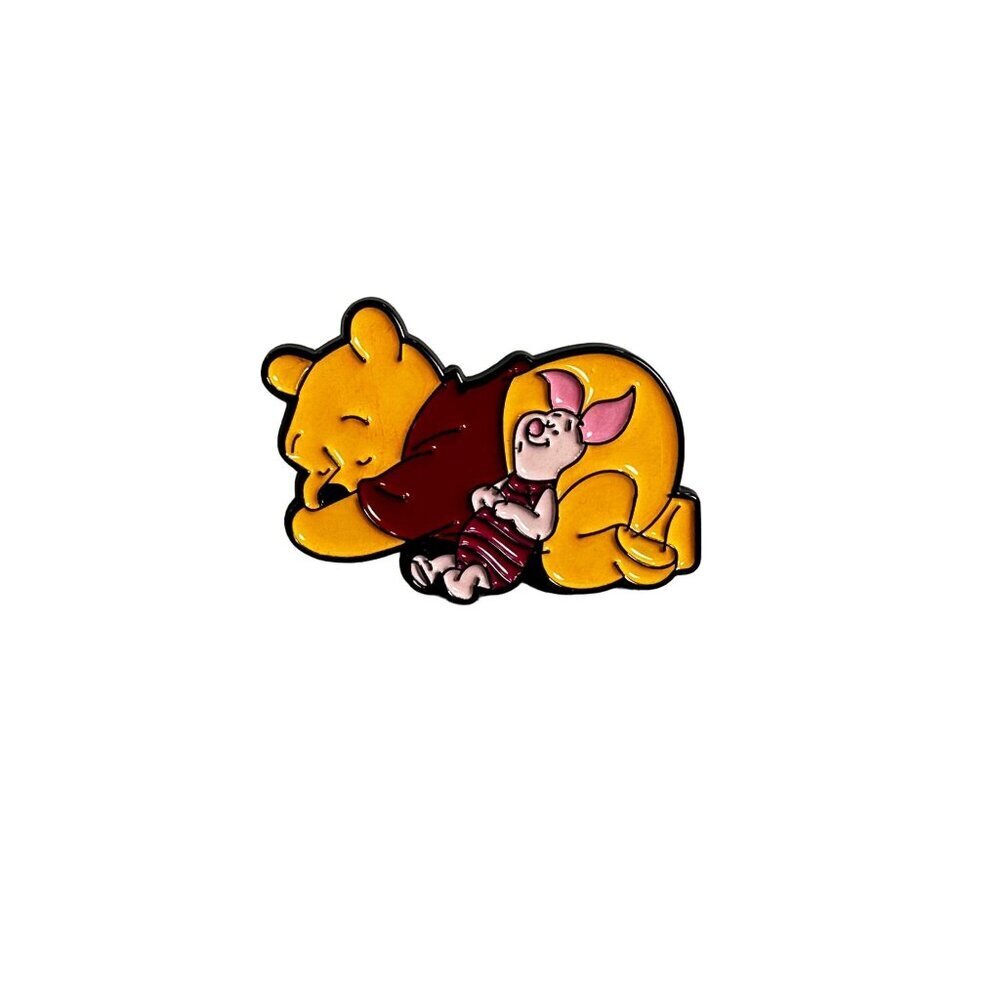 Winnie Pooh Piglet Lapel Pin Nap Time Friends Brooch Accessories Jewelry Pin